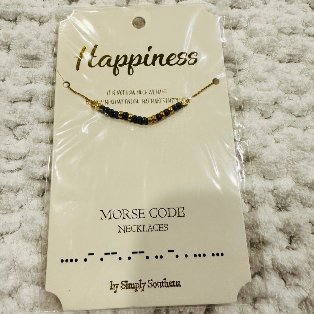 Happiness by Simply Southern “Morse Code” Necklace